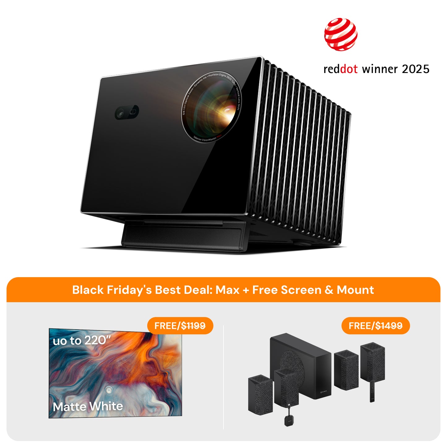 VisionMaster Max + FREE Matte White Screen & Thunderbeat 4.1.2