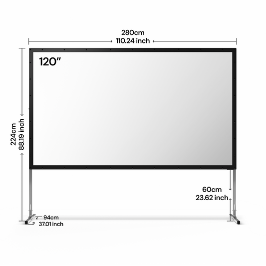 AWOL Valerion Outdoor Camping Portable Folding Matte White Screen (US)