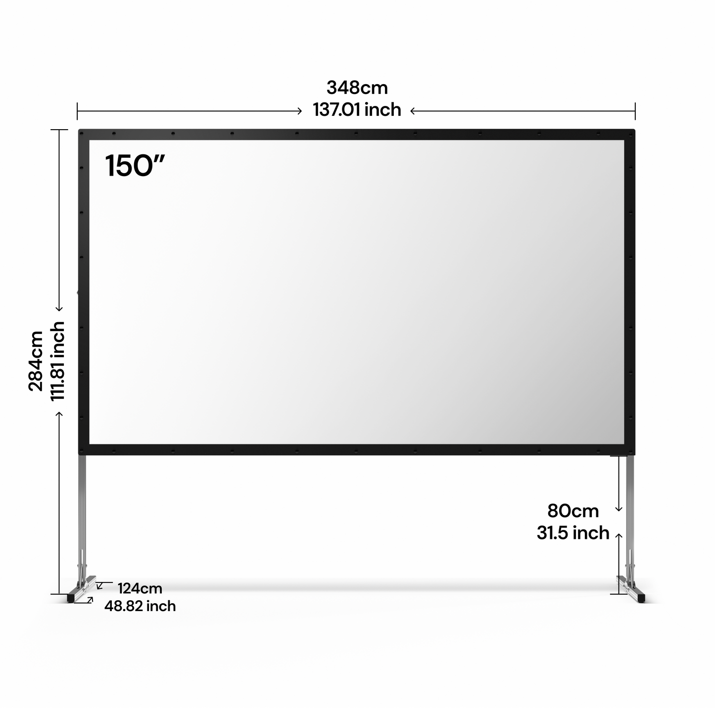AWOL Valerion Outdoor Camping Portable Folding Matte White Screen (US)