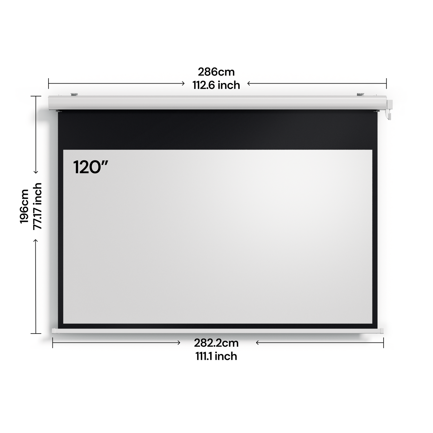 AWOL Valerion Backyard Weather Proof Motorized Drop Down Matte White Screen(US)