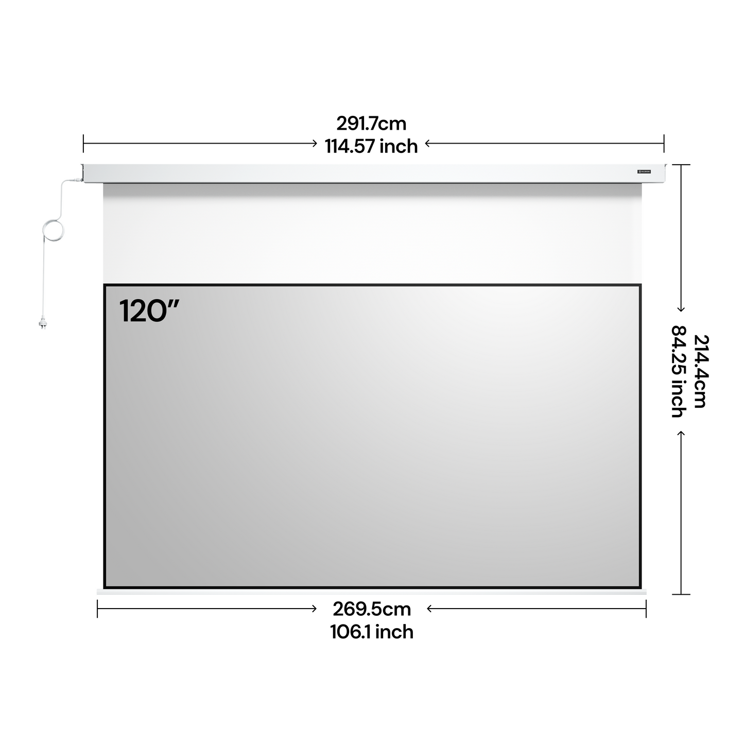 AWOL Valerion PureVision Anti-Speckle Motorized Matte White Screen (US)