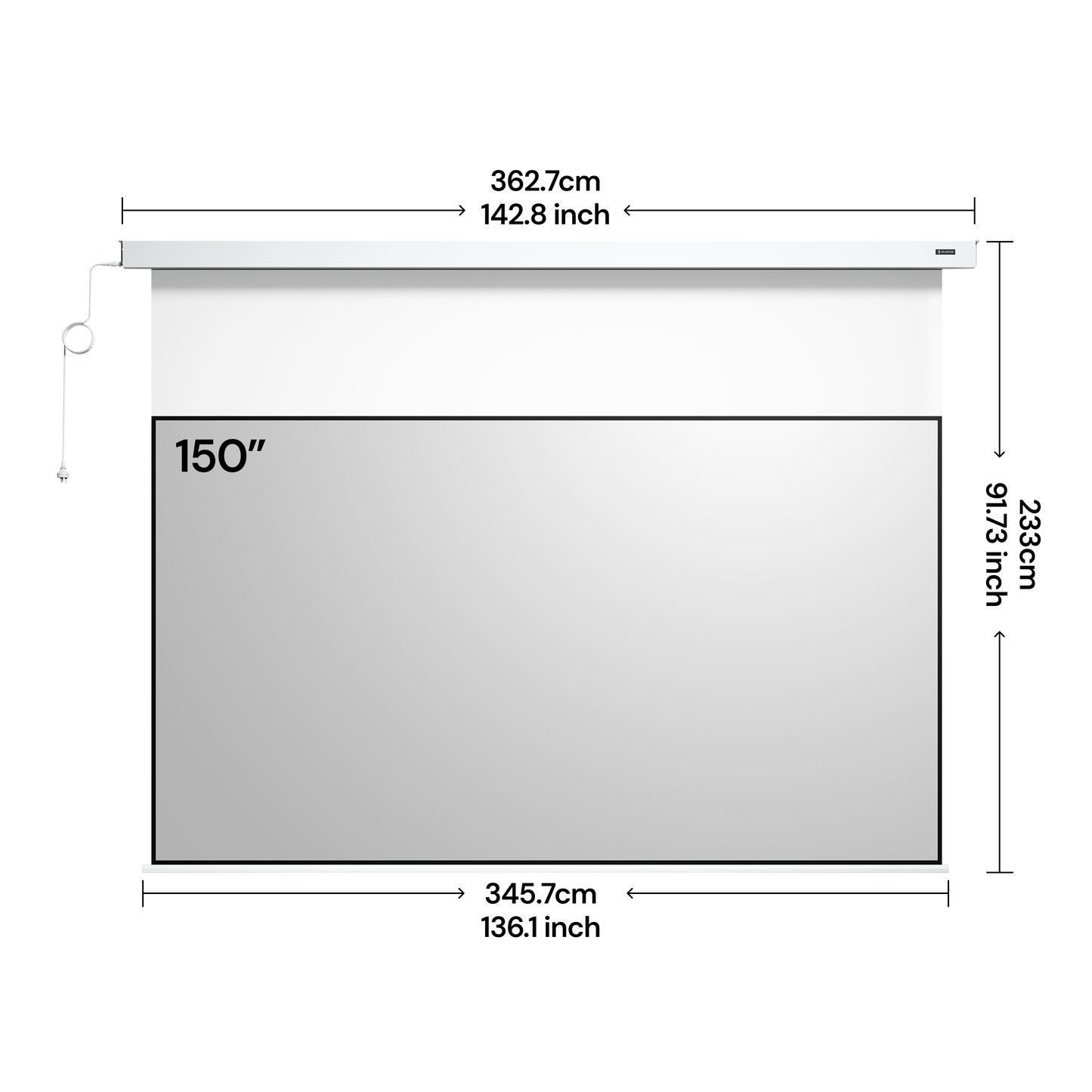 AWOL Valerion PureVision Anti-Speckle Motorized Matte White Screen (US)