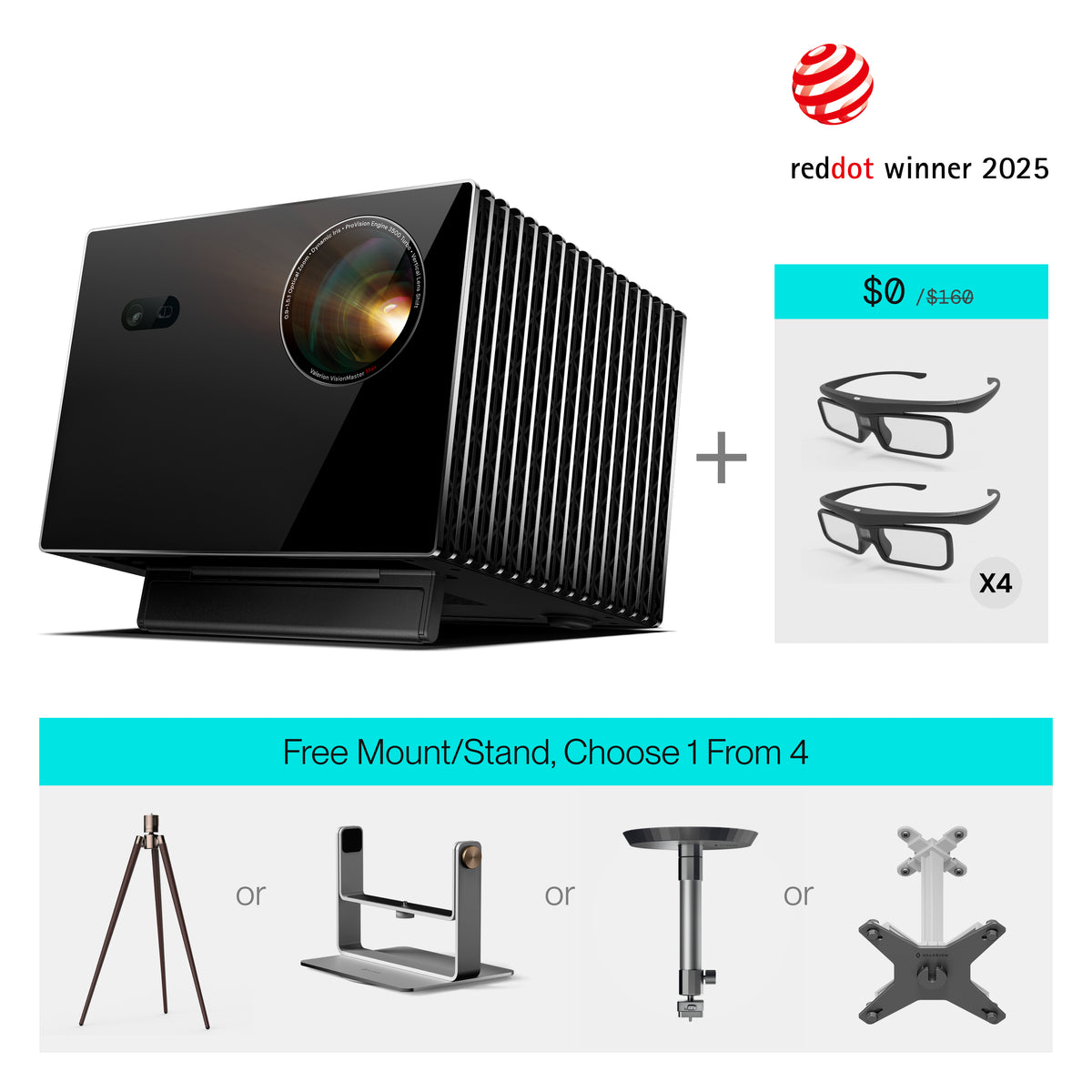 AWOL Valerion Max | Professional Grade 4K Home Theater Projector